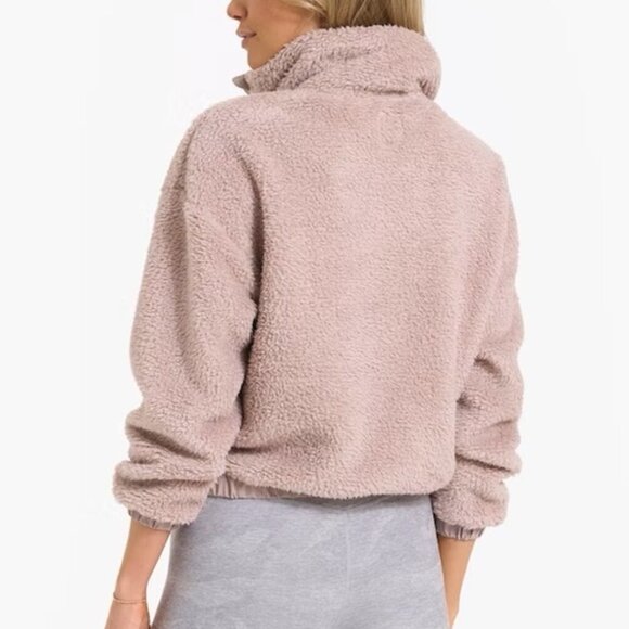 New With Tags Vuori Cozy Sherpa Jacket High Pile Fleece Umber Pink Large NWT - Picture 2 of 9